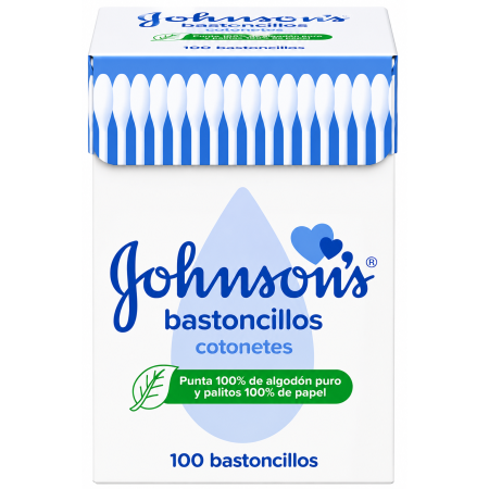 Bastoncillos de Algodón 100 uds – Higiene Bebé | Johnson's Baby