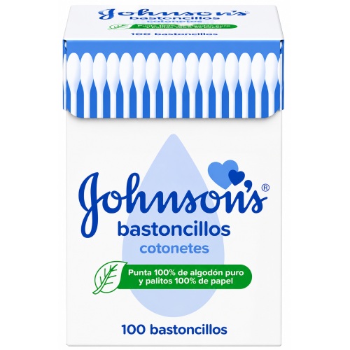 Bastoncillos de Algodón 100 uds – Higiene Bebé | Johnson's Baby