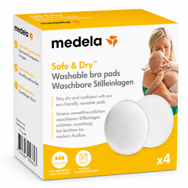 Discos Absorbentes Lavables Medela Safe & Dry Pack 4 Unidades – Protección Reutilizable y Confort para la Lactancia