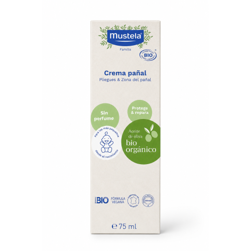 Crema Pañal Bio Mustela  75 ml | Protección y Reparación Natural para Bebés