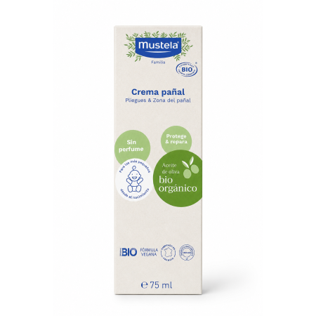 Pack Doble Crema Pañal Bio Mustela  2 x 75 ml | Protección y Reparación con Aceite de Oliva BIO
