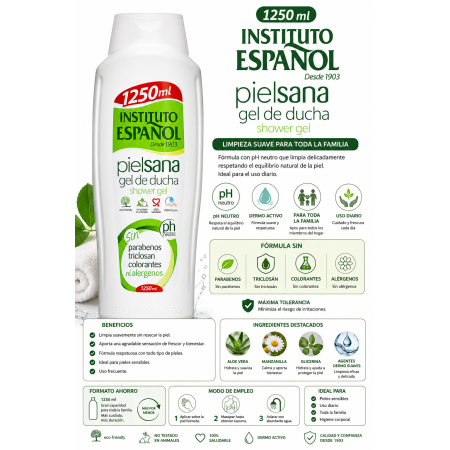Pack Ahorro Champú Piel Sana Instituto Español 3 x 750 ml | Limpieza Suave para Toda la Familia