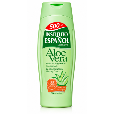 Loción Hidratante Aloe Vera Instituto Español 500 ml | Hidratación, Suavidad y Frescura para Manos y Cuerpo