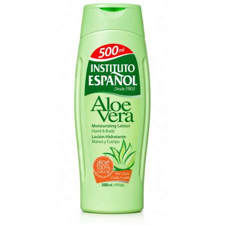 Loción Hidratante Aloe Vera Instituto Español 500 ml | Hidratación, Suavidad y Frescura para Manos y Cuerpo