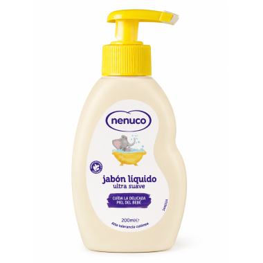 Jabón Líquido Ultra Suave Nenuco 200 ml | Higiene Delicada para la Piel del Bebé