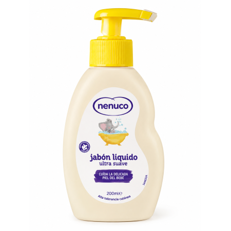 Jabón Líquido Ultra Suave Nenuco 200 ml | Higiene Delicada para la Piel del Bebé