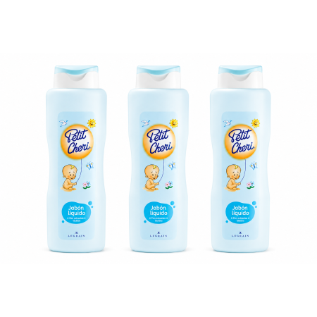 Jabón Líquido Petit Cheri con Extractos Lácteos Pack 3 x 750 ml | Limpieza Suave e Hidratación para la Delicada Piel del Bebé