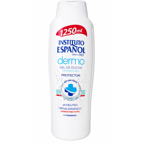 Gel de Ducha Protector Dermo Instituto Español 1250 ml | Acción Antibacteriana, pH Neutro e Higiene Diaria para Toda la Familia