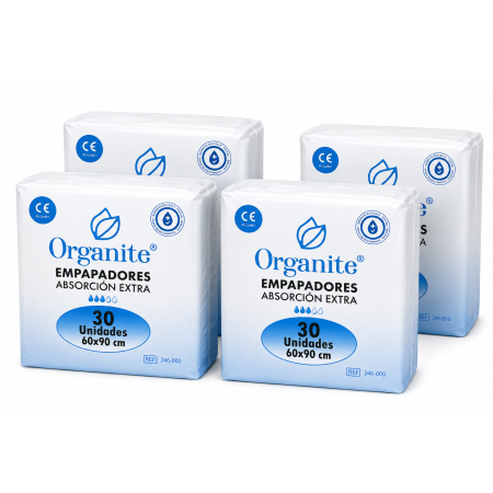 Organite Extra Empapadores 5 Capas 60x90 cm (4x30) 120 uds| Máxima Absorción, Protección y Antifugas
