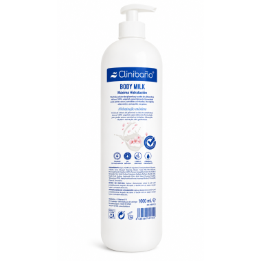 Clinibaño Body Milk 1000 ml con dosificador para piel seca y sensible