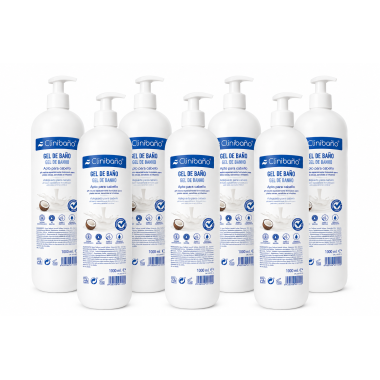 Clinibaño Gel de Baño y Cabello con Dosificador Pack Ahorro 6x1000 ml | pH Neutro para Pieles Sensibles