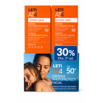 LETI AT4 Defense Photoprotect Facial SPF 50+ Duplo 2 x 50 ml | Protector Solar Facial para Piel Atópica. Atopic Skin