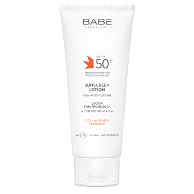 Loción Fotoprotectora BABÉ SPF 50+ 200 ml | Muy Resistente al Agua | Protección Solar Facial y Corporal