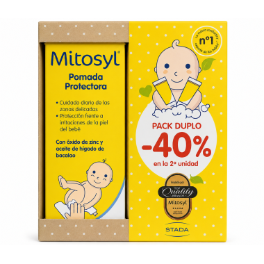 Pack Duplo Mitosyl Pomada Protectora 2 x 65 g | Cuidado Diario del Culito del Bebé