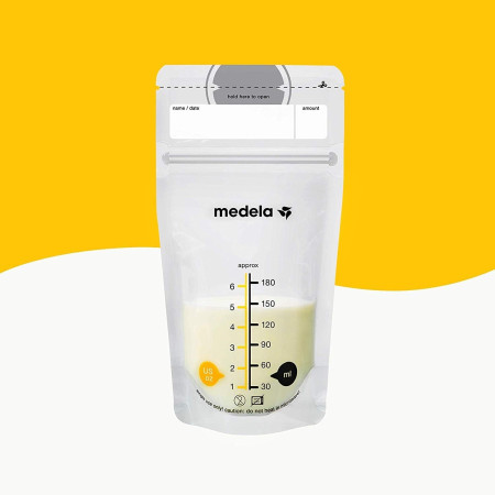 Bolsas de Conservación para Leche Materna Medela 25 Unidades | Antifugas, Preesterilizadas y 210 ml