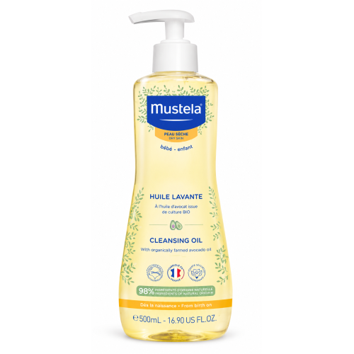 Aceite de Baño y Ducha Mustela Piel Seca 500 ml – Cuerpo y Cabello Bebé