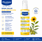 Spray Solar Mustela SPF 50+ 200ml | Muy Alta Protección Bebé y Niño