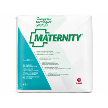 INDAS Maternity Compresas Tocológicas de Celulosa Grande 25 Unidades | Absorbentes Postparto y Ginecológicas