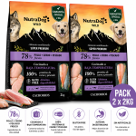 NutraDog WILD Alimento semihúmedo para cachorros pollo, cerdo y pescado.Pack 2 x 2 kg con Garantia Oficial