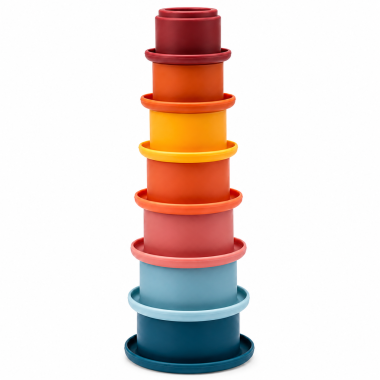 Cubos Apilables Silicona Olmitos Juego Educativo Bebé 6 Piezas