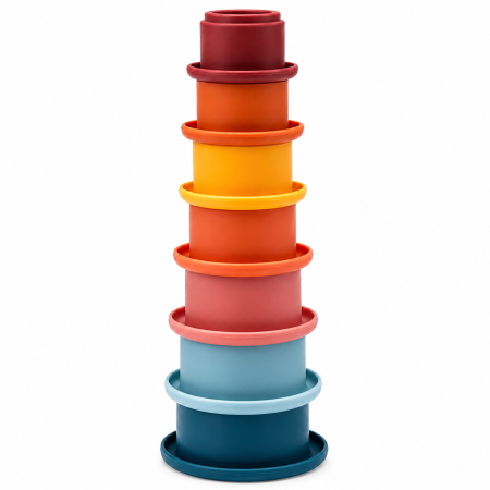 Cubos Apilables Silicona Olmitos Juego Educativo Bebé 6 Piezas