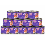 MOOCHIE Hairball Care Pack 12 x 85 g 🦐 | Paté con Gamba para Gatos Adultos | Ayuda al Control de Bolas de Pelo | 1,02 kg