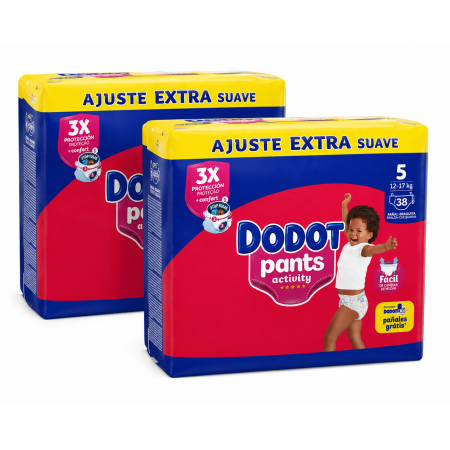 Dodot Activity Pants Talla 5 – Pack 2 x 38 uds (76 pañales)