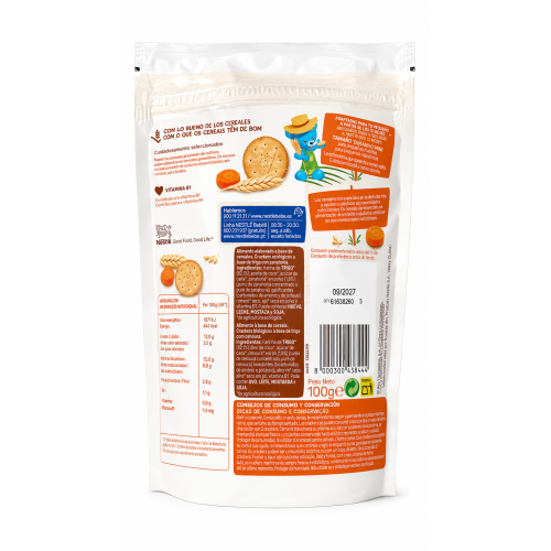 Nestlé PequeCrackers Zanahoria BIO 100 g – Desde 12 Meses