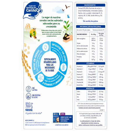 Nestlé Expert Crema de Arroz Sin Gluten – Desde 6 Meses