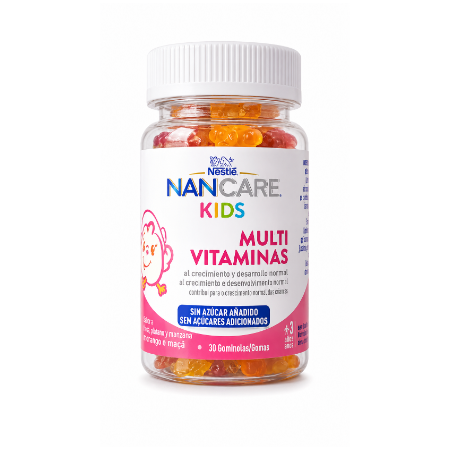 Nestlé NANCARE Kids Multivitaminas – 60 Gominolas – Desde 3 Años