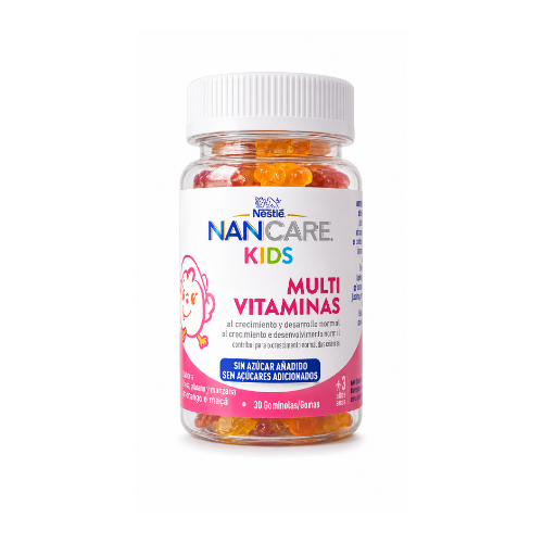 Nestlé NANCARE Kids Multivitaminas – 60 Gominolas – Desde 3 Años