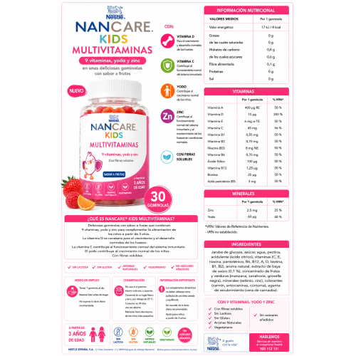 Nestlé NANCARE Kids Inmunidad – 30 Gominolas – Desde 3 Años