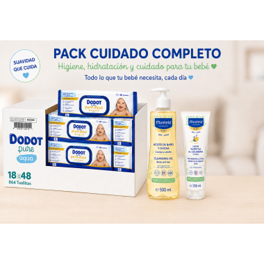 Pack Cuidado Completo Bebé – Dodot Pure Aqua + Mustela Piel Seca