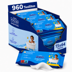 Toallitas Dodot Azul Pack 960 Toallitas (15x64) – Limpieza Suave y Protección para la Piel