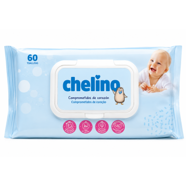 Toallitas húmedas Chelino con tapa protectora | Extra suaves y sin alcohol
