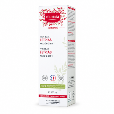 Crema Antiestrías 3 en 1 Mustela 150ml | Prevención y Cuidado Embarazo