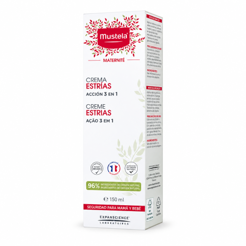Crema Antiestrías 3 en 1 Mustela 150ml | Prevención y Cuidado Embarazo