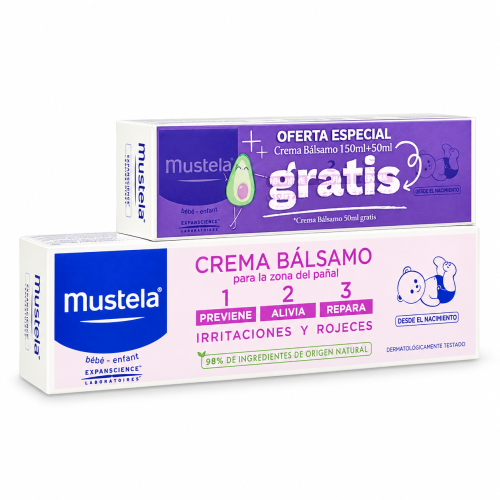 Duplo Crema Bálsamo 1,2,3 Mustela 150ml + 50ml | Protección Zona del Pañal