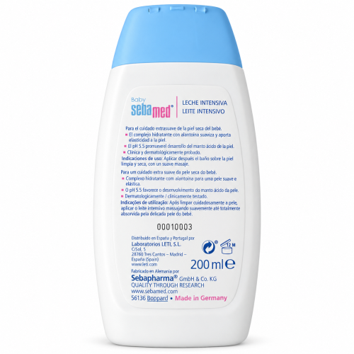 Leche Intensiva Sebamed Baby 200 ml Hidratación Bebé