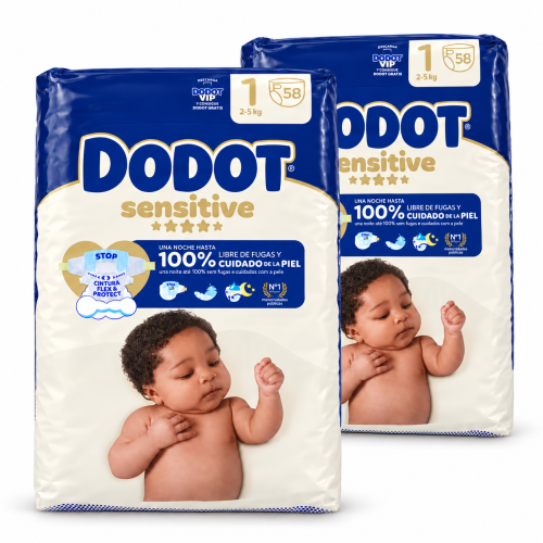 Pañales Dodot Sensitive Talla 1.Pack Súper Ahorro 232 uds (4x58)