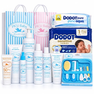 Pack Súper Ahorro Recién Nacido  PICU Baby + Dodot | Cosmética + Pañales + Higiene
