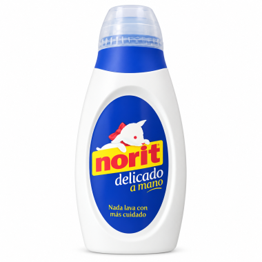 Gel detergente Norit Delicado a Mano 400 ml para prendas delicadas.