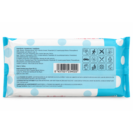Toallitas Húmedas Bekyds con Provitamina B5 y Vitamina E – 70 unidades