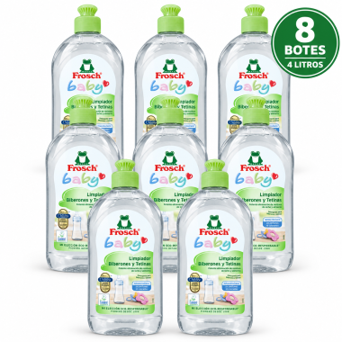 Frosch Baby limpiador de biberones y tetinas – 8 botes de 500 ml