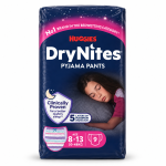 Paquete de 9 Huggies DryNites Pyjama Pants para niña de 8 a 13 años y 30–48 kg