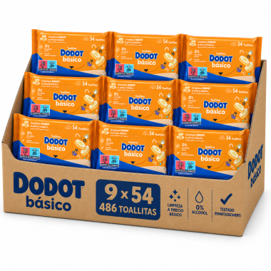 Las Toallitas Dodot Básico están diseñadas para ofrecer limpieza eficaz y cómoda, ideales para el uso diario del bebé.