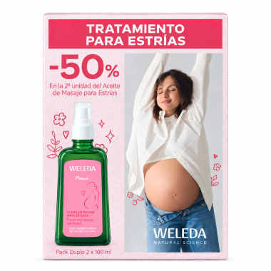 Pack Duplo Weleda Aceite de Masaje para Estrías 2 × 100 ml – Cuidado Natural para Embarazo y Posparto