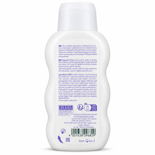 Weleda Baby Derma Leche Corporal 3 en 1 para Piel Atópica del Bebé – 200 ml Novedad