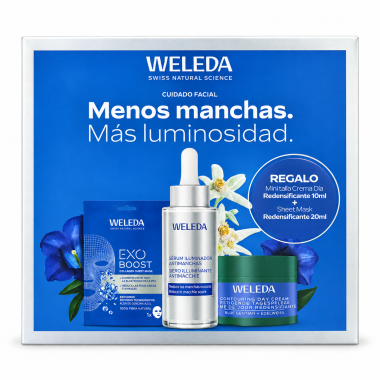 Novedad Cofre Protocolo Antimanchas Weleda – Sérum 30 ml + Crema y Mascarilla de Regalo