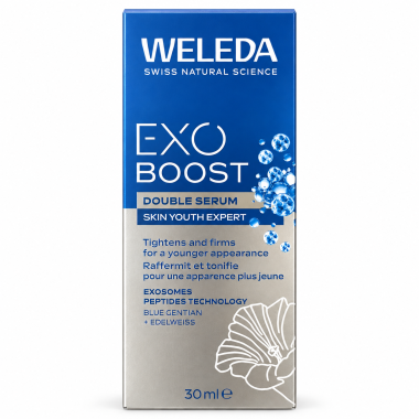 Novedad Weleda EXO Boost Double Serum con Exosomas, Péptidos y Colágeno – 30 m